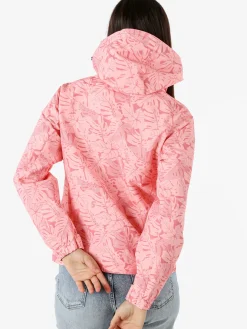 Solada Giacca impermeabile da donna con cappuccio e zip - rosa