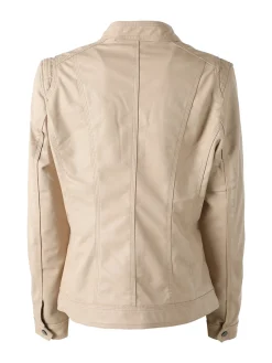 Solada Giacca in ecopelle da donna taglie grandi - beige