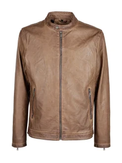 Solada Giacca in ecopelle da uomo con zip