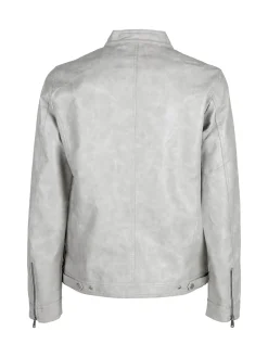 Solada Giacca in ecopelle da uomo con zip