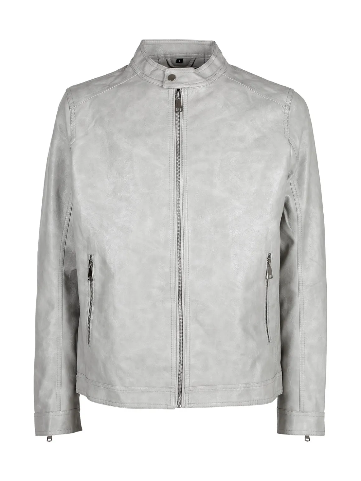 Solada Giacca in ecopelle da uomo con zip