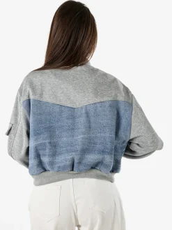 Solada Giacca in jeans da donna con dettagli in felpa - jeans