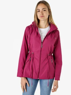 Solada Giacca leggera da donna con cappuccio e zip - porpora