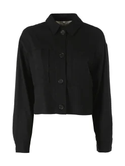 Solada Giacca oversize da donna in misto cotone e lino - nero