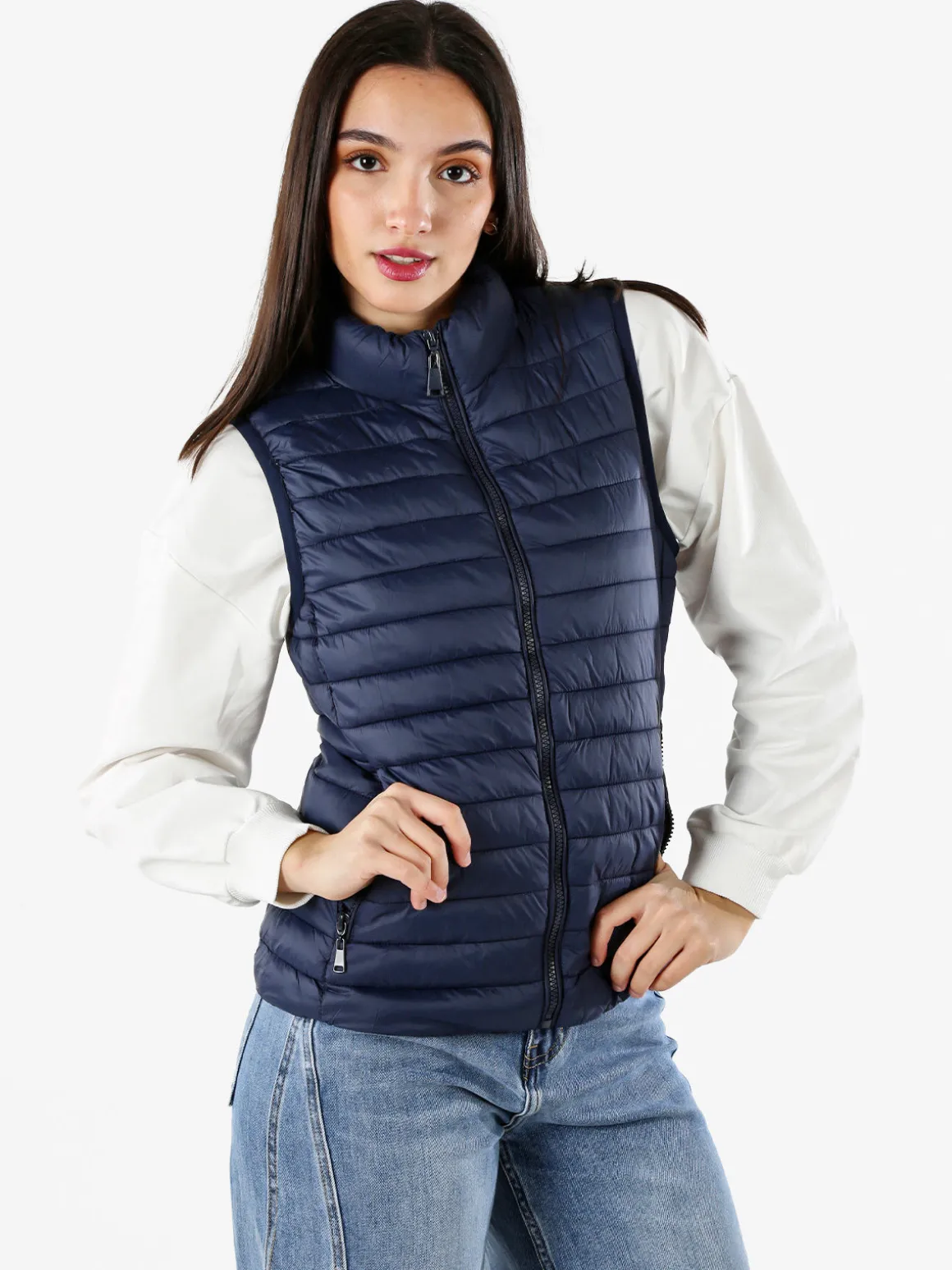 Solada Giacca smanicata da donna - blu scuro