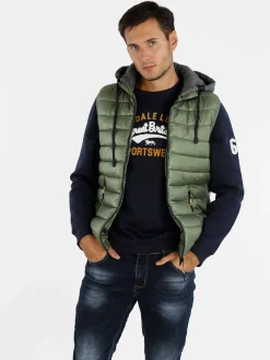 Solada Giacca smanicata uomo con cappuccio
