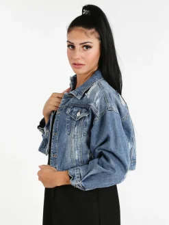 Solada Gicca denim corta con strappi