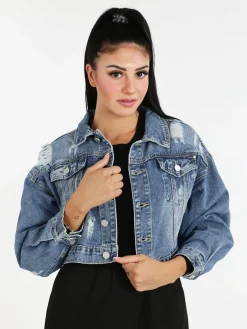 Solada Gicca denim corta con strappi