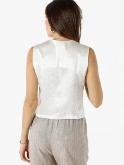 Solada Gilet donna classico effetto lucido - bianco