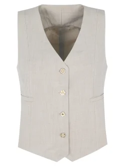 Solada Gilet donna con bottoni gioiello