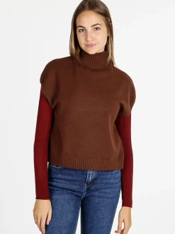 Solada Gilet donna dolcevita in maglia - mro