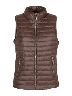 Solada Gilet donna effetto piumino con zip taglie grandi