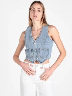 Solada Gilet donna in jeans