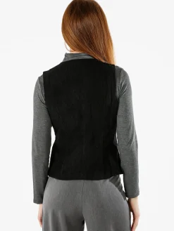 Solada Gilet donna in velluto a coste - moro