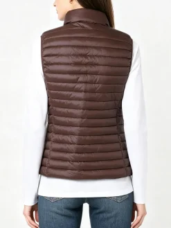 Solada Gilet imbottito da donna full zip - moro