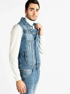 Solada Gilet in jeans da uomo