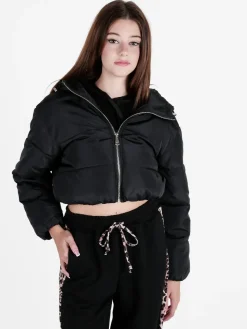 Solada Giubbino donna cropped con cappuccio