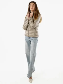 Solada Giubbino donna 100 grammi reversibile con cappuccio - beige