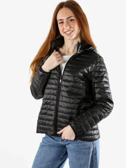 Solada Giubbino donna 100 grammi con cappuccio e zip taglie grandi - nero