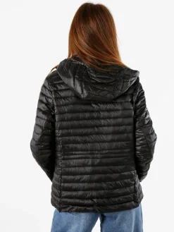 Solada Giubbino donna 100 grammi con cappuccio e zip taglie grandi - nero