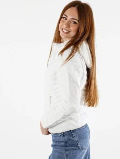 Solada Giubbino donna 100 grammi con cappuccio e zip - bianco