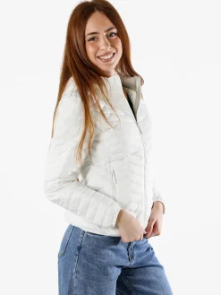 Solada Giubbino donna 100 grammi con cappuccio e zip - bianco