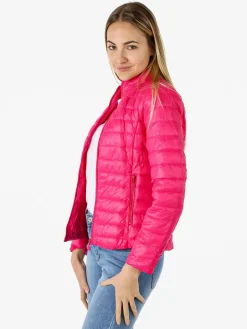 Solada Giubbino donna imbottito modello 100 grammi con zip - fucsia