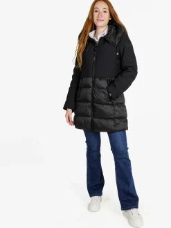 Solada Giubbotto donna con cappuccio e zip - nero