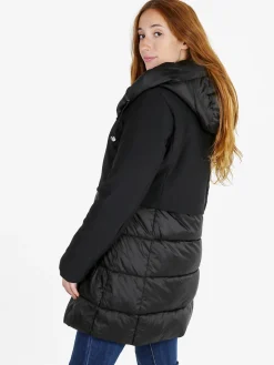 Solada Giubbotto donna con cappuccio e zip - nero