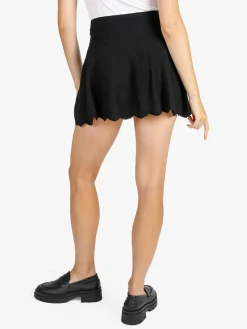 Solada Gonna corta da donna in maglia - nero