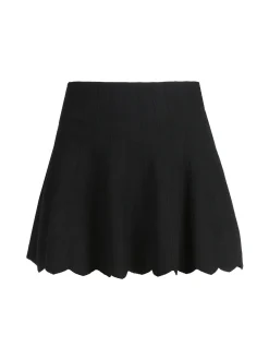 Solada Gonna corta da donna in maglia - nero