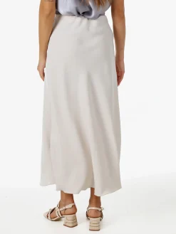 Solada Gonna lunga da donna con elastico in vita - beige