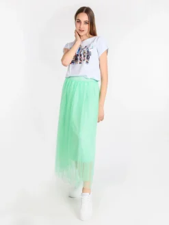 Solada Gonna lunga in tulle plissettato
