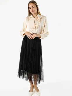 Solada Gonna midi da donna in tulle - verde