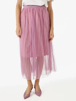 Solada Gonna midi da donna in tulle - lilla