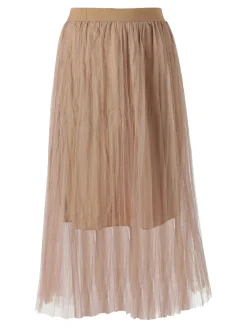 Solada Gonna midi da donna in tulle - cielo