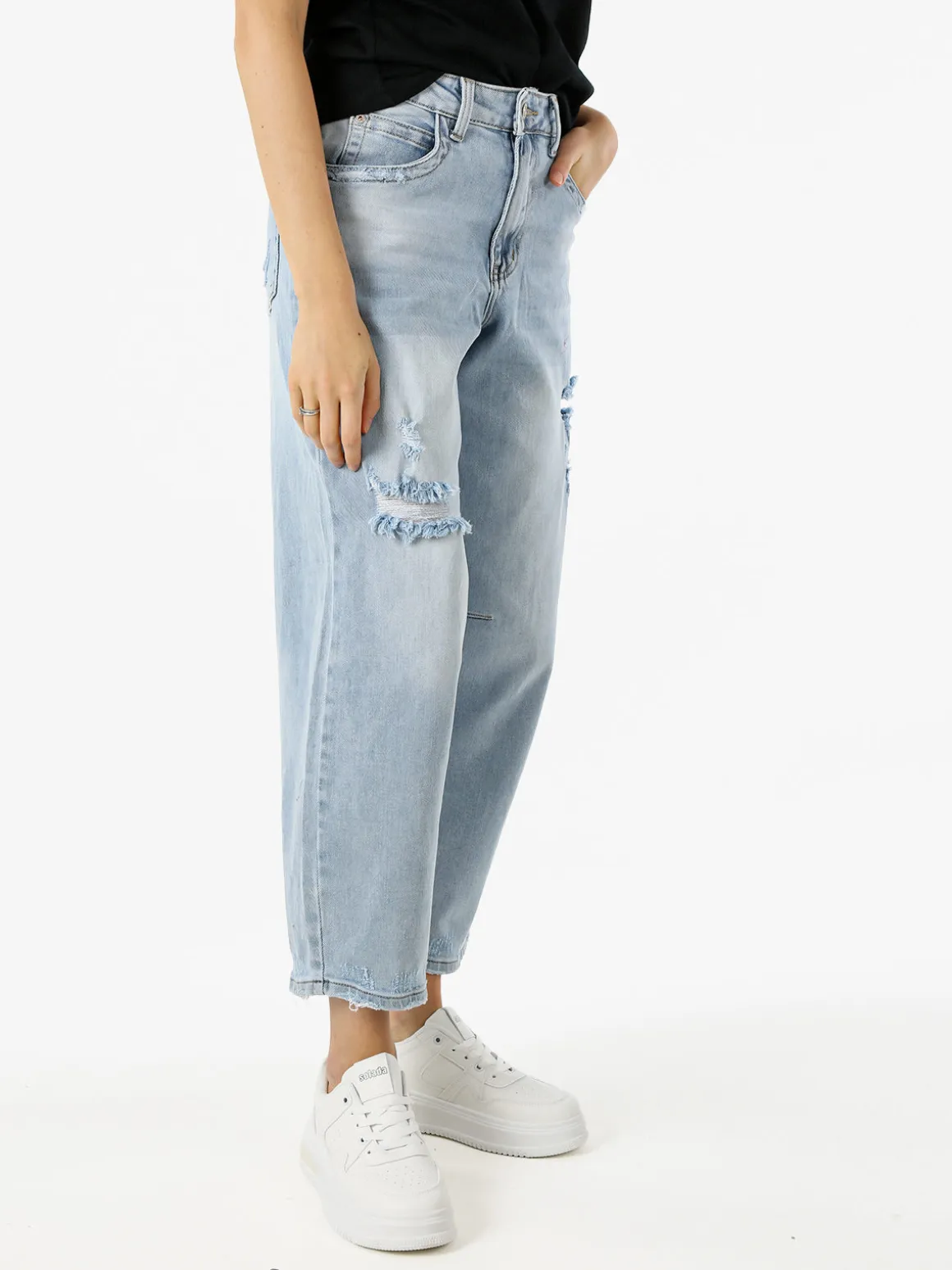 Solada Jeans baggy da donna con strappi - jeans