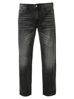 Solada Jeans da uomo a gamba larga con sfumatura - nero