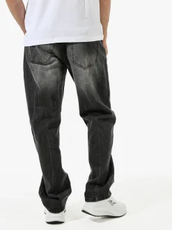 Solada Jeans da uomo a gamba larga con sfumatura - nero