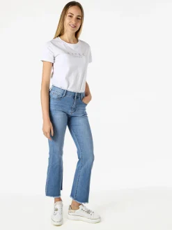 Solada Jeans donna a zampa con finale sfrangiato - jeans