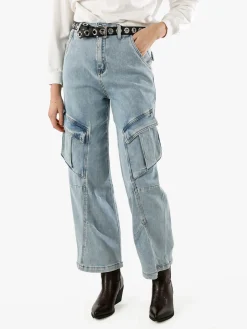 Solada Jeans donna baggy con tasconi - jeans