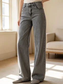 Solada Jeans donna baggy - grigio
