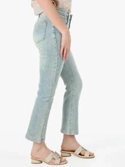 Solada Jeans donna cropped a vita alta con finale a zampa - jeans
