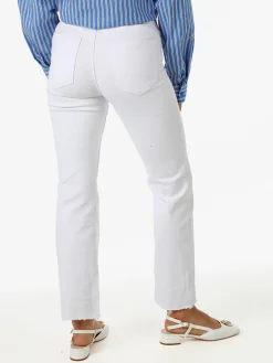 Solada Jeans donna cropped con finale taglio laser - bianco