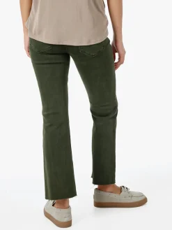 Solada Jeans donna cropped con finale taglio laser - militare