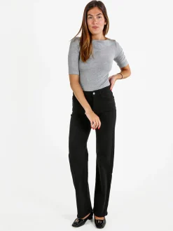 Solada Jeans donna mom fit - nero