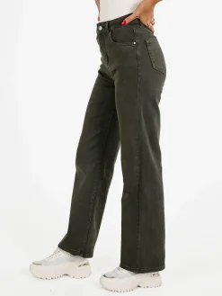 Solada Jeans donna mom fit - verde