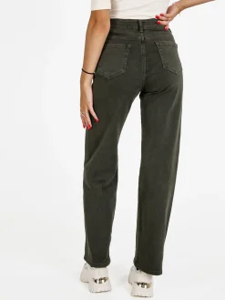Solada Jeans donna mom fit - verde