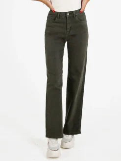 Solada Jeans donna mom fit - verde