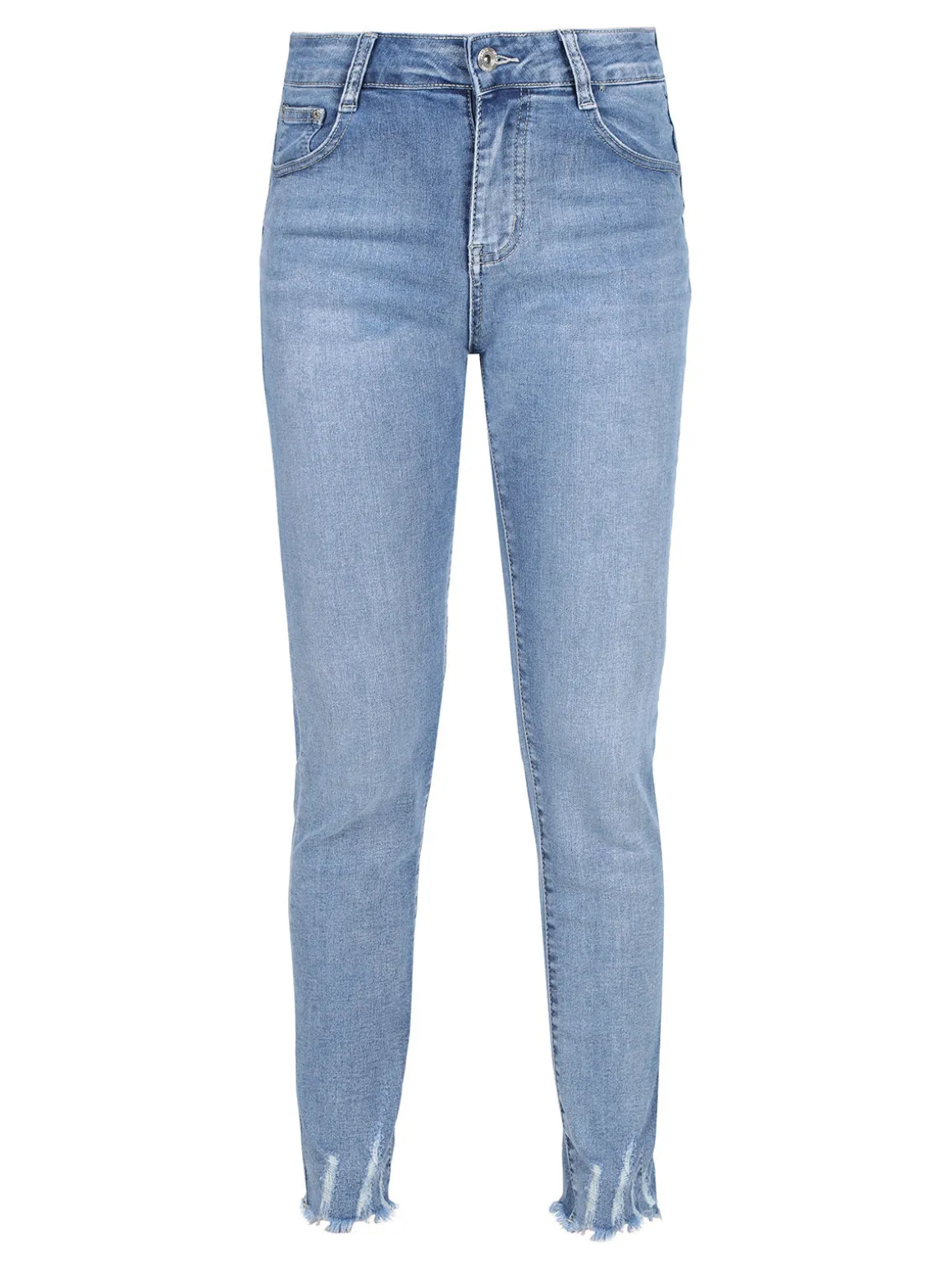 Solada Jeans donna slim fit con finale sfrangiato